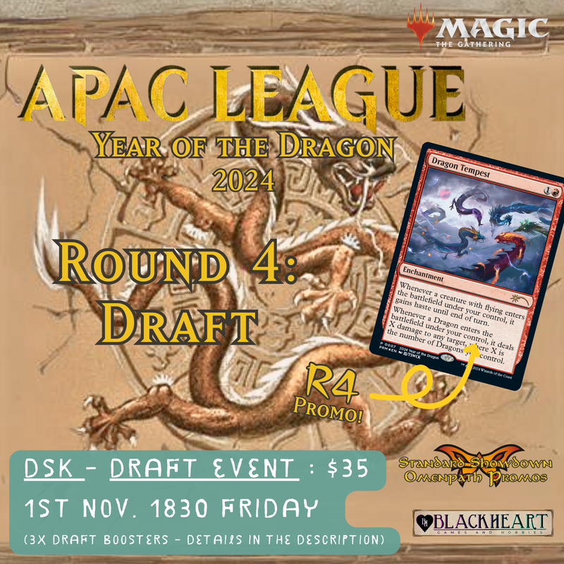 1st Nov. ~ 1830, Fri. -- APAC2024 Round 4 : Draft