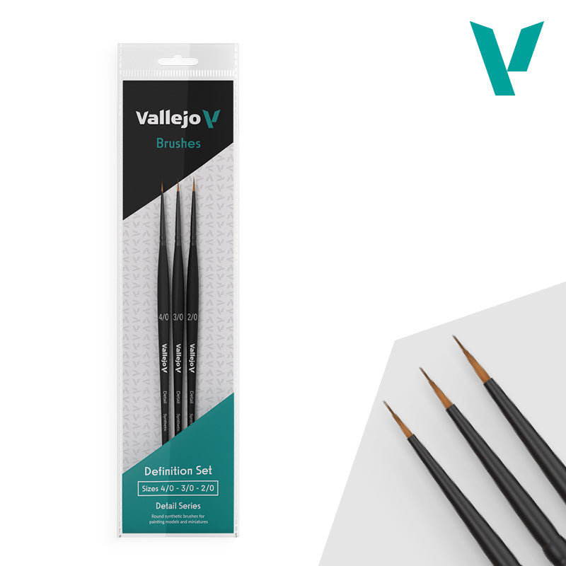 Vallejo : Design Brush Set - Natural Hair & Synthertics (3)