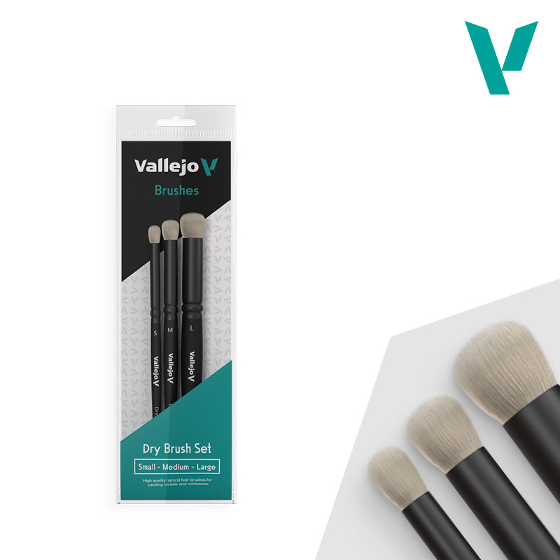 Vallejo : Design Brush Set - Natural Hair & Synthertics (3)